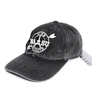 未使用 MASU MB EMBROIDERY CAP ブラック B25F9OJ001 エムエーエスユー ロゴ刺繍キャップ 帽子
