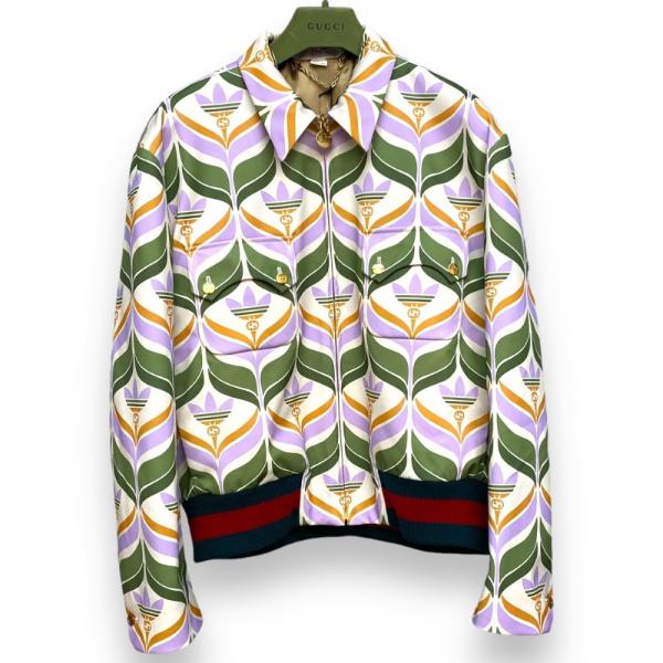 GUCCI × ADIDAS 22SS トレフォイルプリントジャケット サイズ50 691425 グ...