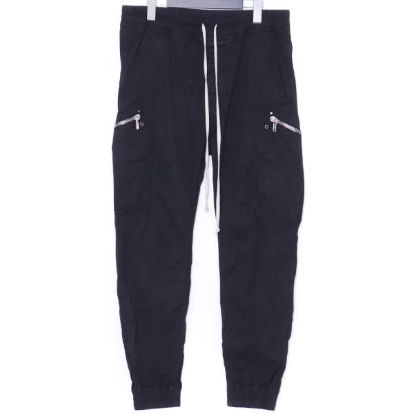 RICK OWENS カーゴジョグロングパンツ サイズ50 ブラック RU20F3396-TE リッ...