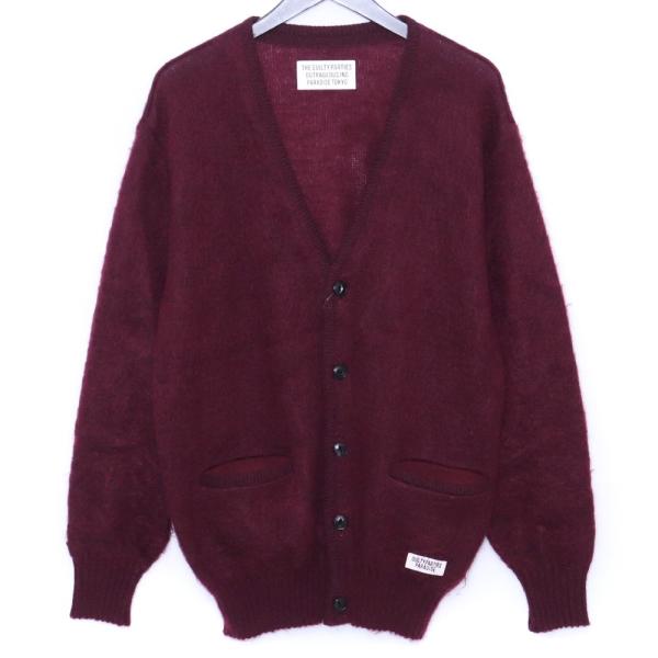 WACKO MARIA MOHAIR KNIT CARDIGAN Sサイズ ボルドー 23SS-WM...