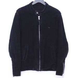 PORTER CLASSIC 刺し子シングルライダースジャケット Sサイズ ブラック ポータークラシック ブルゾン SASHIKO SINGLE RIDERS JACKET