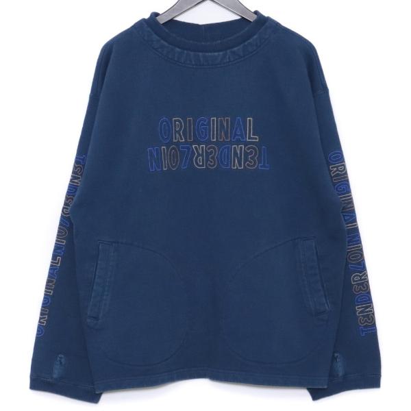 未使用 TENDERLOIN CREW NECK SWEAT Lサイズ ネイビー テンダーロイン ク...