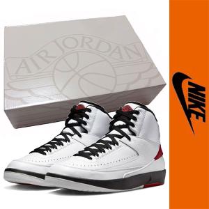 新品 NIKE AIR JORDAN 2 RETRO Chicago ナイキ エア ジョーダン ２ レトロ ホワイト ブラック レッド バッシュ バスケット ジャンプマン シカゴ 黒タグ 正規品