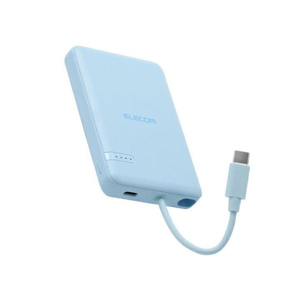 エレコム モバイルバッテリー DE-C62-5000BU 軽量 小型 大容量 日本製 アンドロイド ...