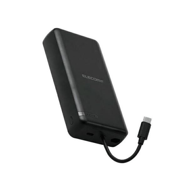[新古品] エレコム モバイルバッテリー DE-C64-20000BK 軽量 小型 大容量 日本製 ...