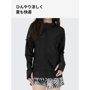 ラッシュガード レディース 長袖 パーカー u...の詳細画像5