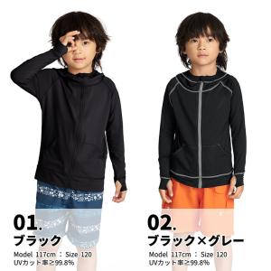 ラッシュガード キッズ 水着 長袖 パーカー ...の詳細画像5