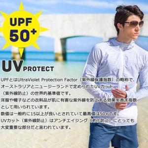 ラッシュガード メンズ 長袖 ファスナー付 ポ...の詳細画像3