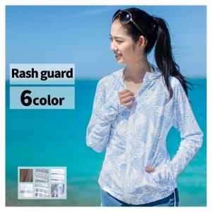 ラッシュガード レディース ファスナーポケット付き