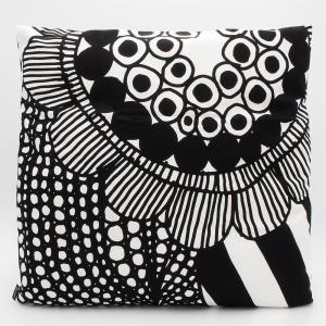 マリメッコ marimekko クッションカバー Siirtolapuutarha 50x50 cm シイルトラプータルハクッションカバー (190 ホワイト×ブラック) 067796 190