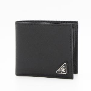 プラダ PRADA 2つ折り財布(小銭入れ付き) ブラック 2MO738 QHH F0002 SAFFIANO TRIANGOLO NERO｜grande-tokyo