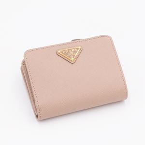 【2022年春夏新作】プラダ PRADA 2つ折り財布 ピンクベージュ 1ML018 QHH F0236 SAFFIANO TRIANGOLO CIPRIA