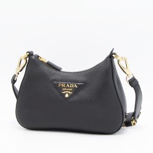 プラダ PRADA ショルダーバッグ ブラック 1BH193 2DKV F03C3 3OO VITELLO DAINO SOFT NERO C1｜grande-tokyo