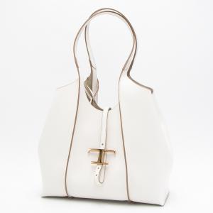 トッズ TOD'S トートバッグ スモール ホワイト T TIMELESS T タイムレス XBWTSBA0200Q8E B015 WHITE