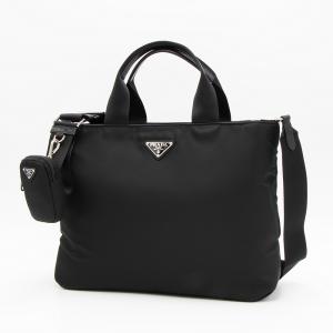 プラダ PRADA トートバッグ(2WAY仕様) Re-Nylon ブラック 1BG867 RV44 F0002 B1M VELA NERO｜grande-tokyo