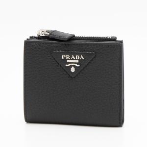 プラダ PRADA 2つ折り財布(小銭入れ付き) ブラック 2ML049 2BBE F0002 VITELLO DAINO NERO