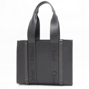 クロエ CHLOE ミディアムトートバッグ ブラック WOODY ウッディー CHC22WS383I60 001 BLACK｜grande-tokyo