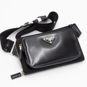 【2024年春夏新作】プラダ PRADA ショルダーバッグ Re-Nylon ブラッシュドレザー ブラック 2VH156 789 F0002 OMT TESSUTO+SPAZZOLATO NERO｜grande-tokyo