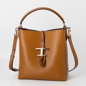 トッズ TOD'S トートバッグ(2WAY仕様) バケットバッグ ミニ Tタイムレス ブラウン T TIMELESS XBWTSEK0100XSO S410 BROWN