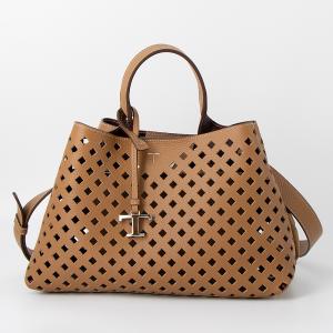 トッズ TOD'S トートバッグ(2WAY仕様) スモール Tタイムレス ブラウン T TIMELESS XBWAPAJ02W0QRI 9P13 BROWN