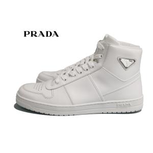 プラダ PRADA メンズ スニーカー ハイカット レザー スニーカー｜grandealbero