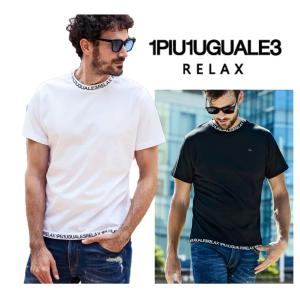 2024新作1PIU1UGUALE3 RELAX ウノピゥウノウグァーレトレ リラックス メンズ ネックロゴ 半袖Tシャツ