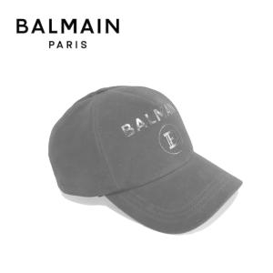 BALMAIN バルマン メンズ ブラック コットン キャップ　Balmain Paris ロゴ｜grandealbero