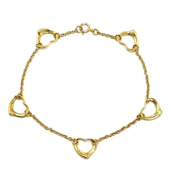 TIFFANY&amp;Co. / ティファニー　オープンハート 5P ブレスレット　K18YG 　プレゼン...