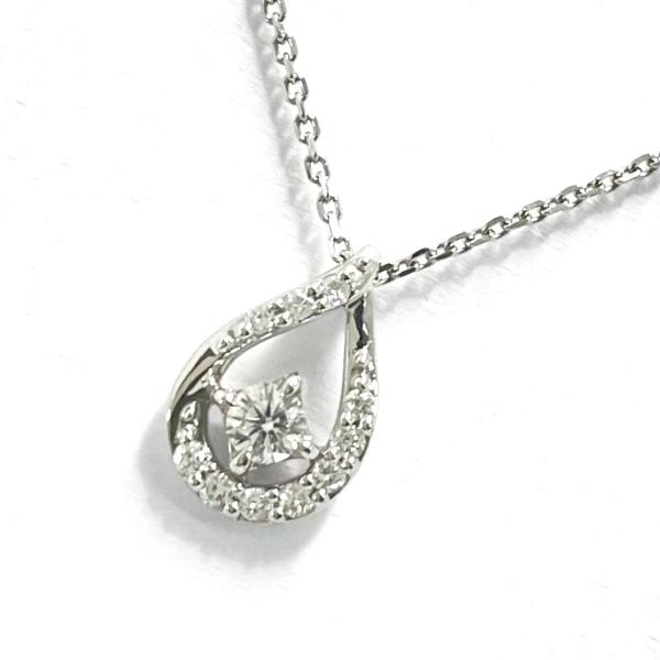 4℃ / ヨンドシー ダイヤネックレス　 0.12ct 　Pt850　しずく　ドロップ　ダイヤモンド...