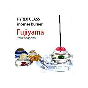 ガラス（PYREX）Fujiyama 富士山のお香立て（お香皿付き）｜grandgochi