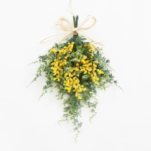 ミモザ リース スワッグリース 造花 アーティ...の詳細画像1