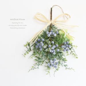 ミモザ ユーカリ スワッグリース 造花 送料無料 : グランドグルー