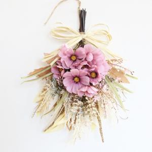 SALE 秋リース 秋桜 コスモス スワッグリ...の詳細画像1