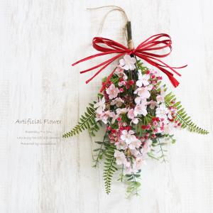 フラワーリース　アーティフィシャルフラワー　ミモザ　ナチュラル　造花　#133 フラワーリース アーティフィシャルフラワー ミモザ ナチュラル