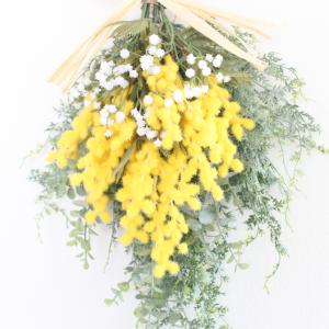 ミモザ カスミ草 (ロングタイプ)リース スワ...の詳細画像5