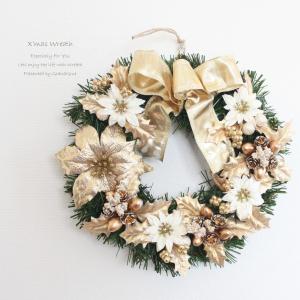 クリスマスリース 直径約23ｃｍ 送料無料 アーティフィシャルフラワー 造花 玄関飾り X-3396