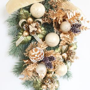 クリスマスリース 送料無料 スワッグリース ゴ...の詳細画像3