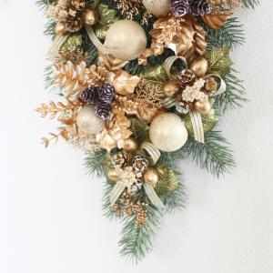 クリスマスリース 送料無料 スワッグリース ゴ...の詳細画像4