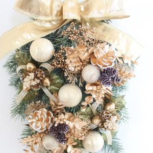 クリスマスリース 送料無料 スワッグリース ゴ...の詳細画像5