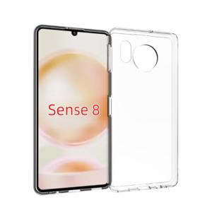 Cxybgfv AQUOS sense8 SH-54D docomo/SHG11 au ケース TPU 透明保護ソフト シリコンケース 薄型 上質TPU クリア 全透明、耐衝撃、汚れ防止、 耐水、｜grandioso