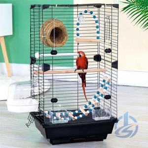 鳥籠 鳥かご インコ 大型 複数飼い 豪華ケージ 大きい 鳥小屋 スタンド付きバードケージゾンチーブランコ付き フルハウス ペット用品 透明アクリルパネル