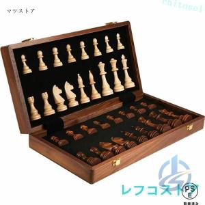 チェス 木製チェスセット 折りたたみ式木製チェス...の商品画像