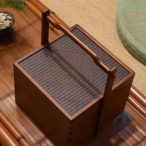 重箱 2段 木製 弁当箱 天然木 ナチュラル ...の詳細画像4