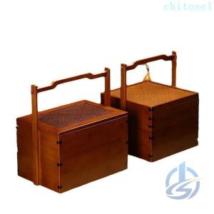 重箱 2段 木製 弁当箱 天然木 ナチュラル ...の詳細画像5