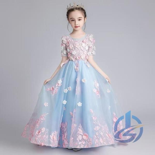 子供 ドレス 女の子 お姫様ドレス キッズドレス ピアノ演奏会 発表会 ioso お洒落 花柄 トレ...