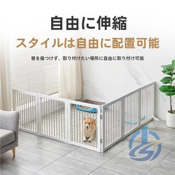 ペットゲート 木製 置くだけ 室内 折りたたみ ペットフェンス 犬 ioso 置き型 玄関 軽量 置...
