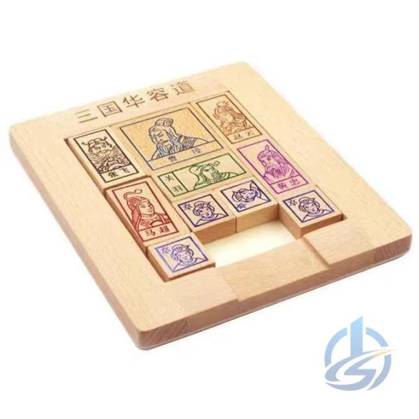 知育玩具 箱入り娘 三国志パズル 脱出ゲーム 伝統パズル 華容道 張飛 曹操 木製 関羽 大人も子供...