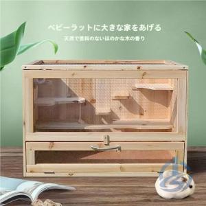 小動物 飼育 ケージ 大型 ゲージ ハムスター ハリネズミ 60 チンチラ デグー 木製 フェレット ioso ペット用品 毎日のお手入れ 日常使い お出かけ 家庭用