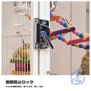 クリアアクリル鳥かご 複数飼い大型インコ ケー...の詳細画像2