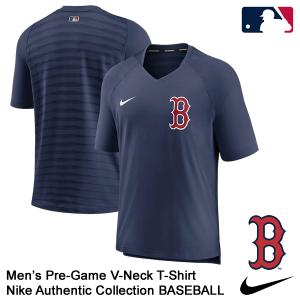 【あすつく対応】＜メール便対応＞ナイキ（NIKE）　Tシャツ　ボストン・レッドソックス　Pre-Game V-Neck T-Shirt　MLB Boston Red Sox　NKM9-44B-BQ-ITB｜grandslam